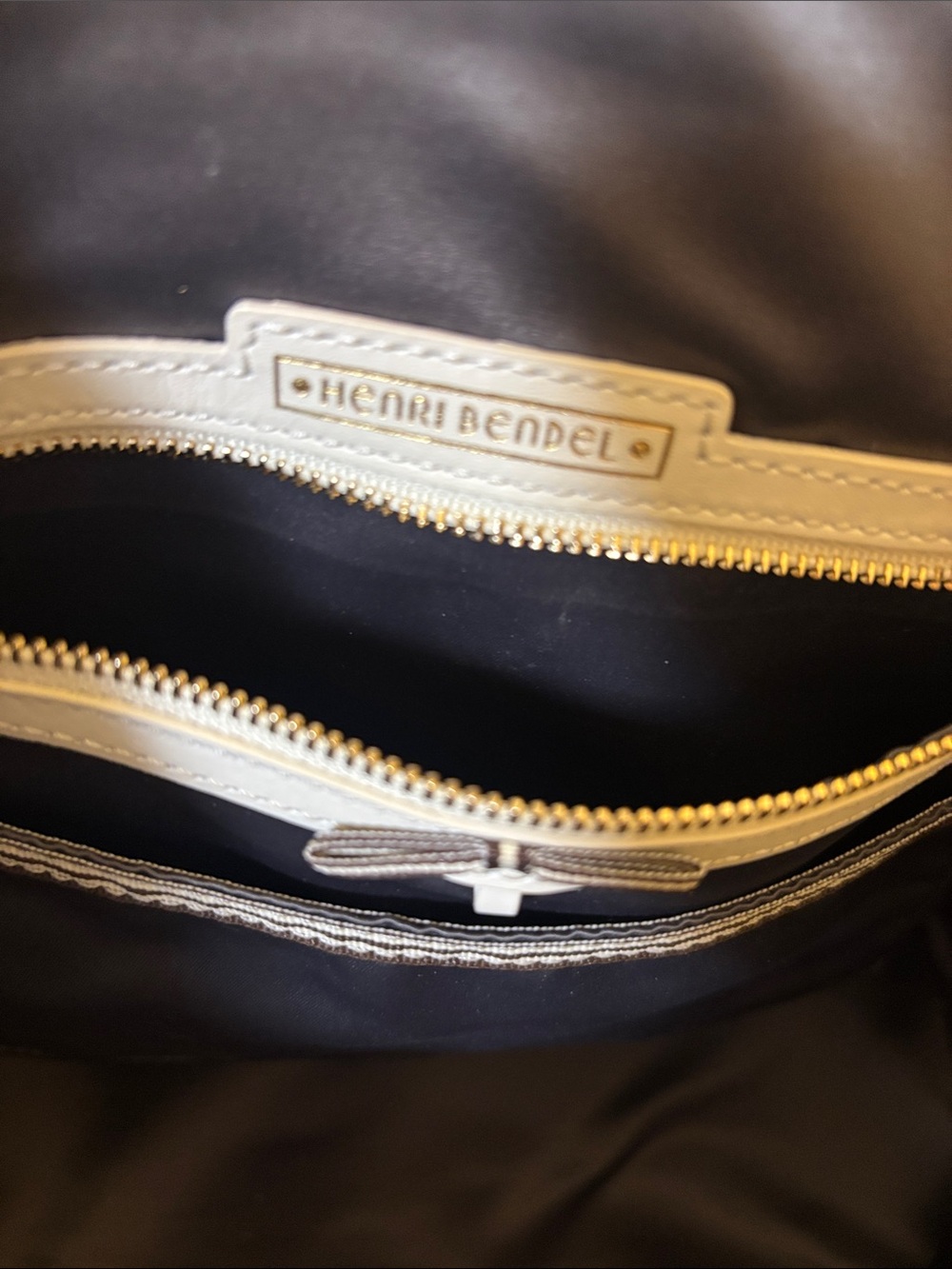 Henri bendel Pebbled Dakota studded Leather Tote in Plum with Gold Hardware - Picture 5 of 10